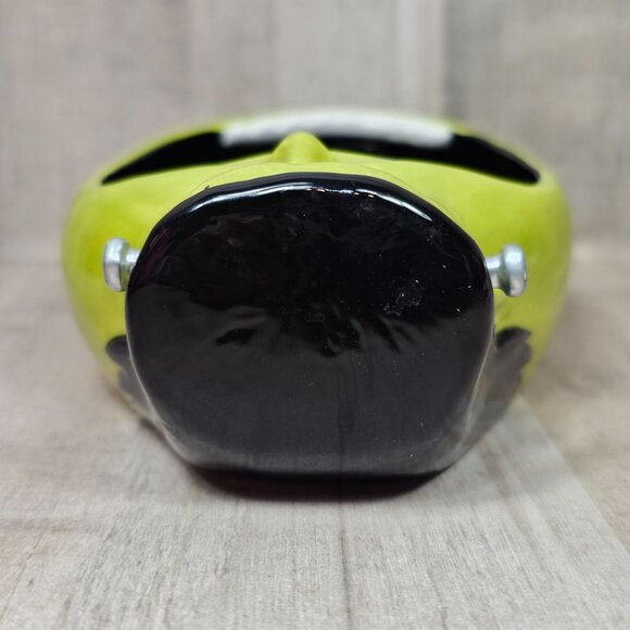 Dept 56 Frankenstein Candy Dish Halloween Green Black Monster Department - Picture 7 of 12